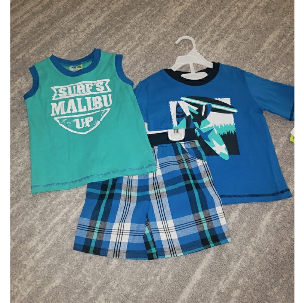 Al & Ray Boys Tshirt & Shorts 3 Piece Set